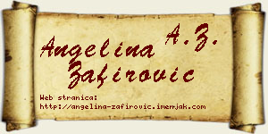 Angelina Zafirović vizit kartica